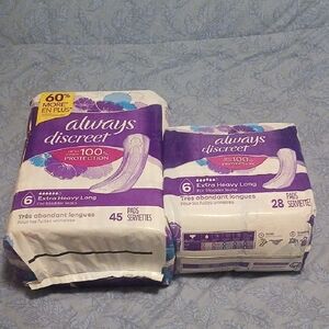 Always Discreet Pads Extra Heavy Long Level 6 Set of 2